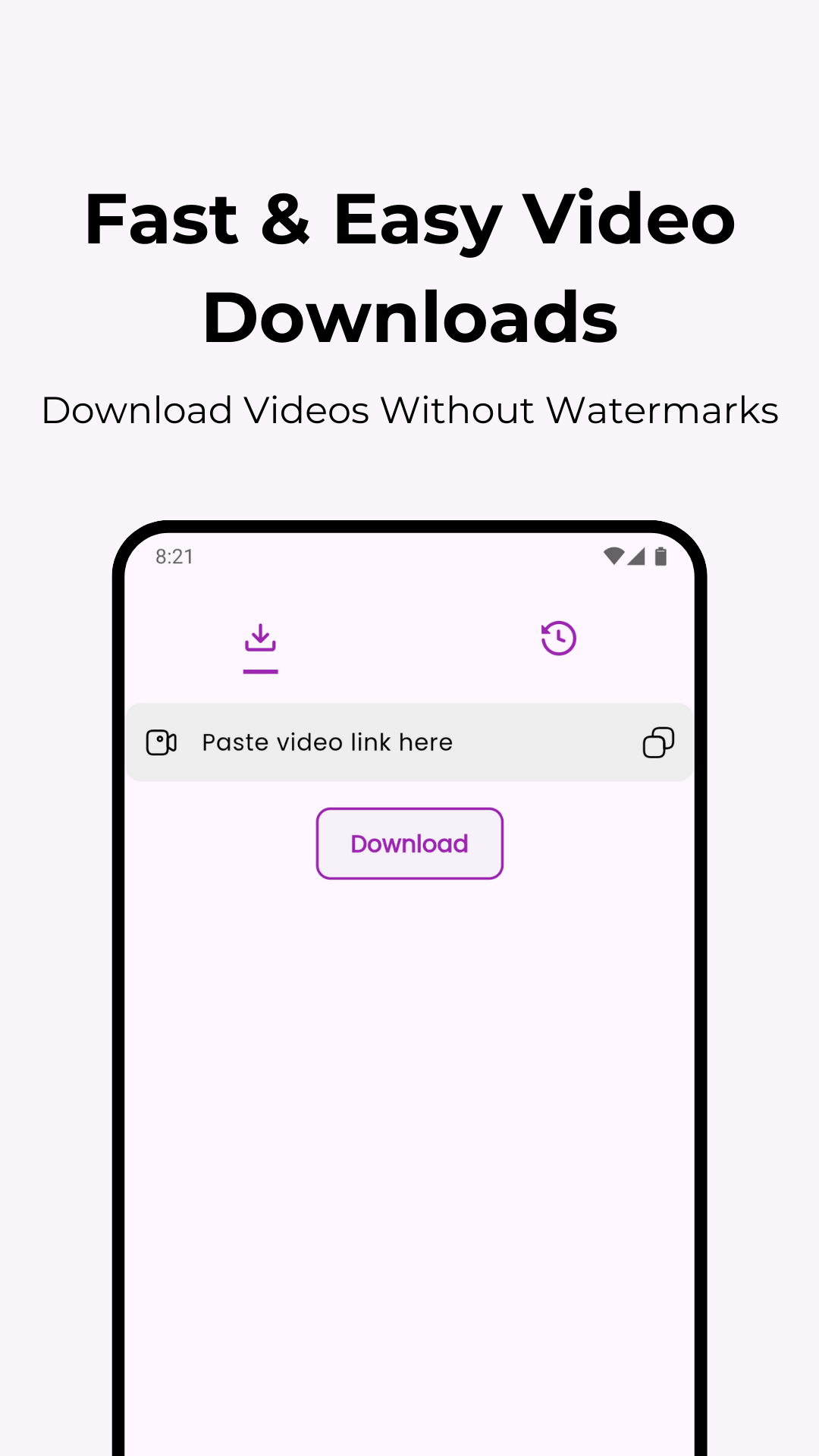 RanoSaver App Main Interface - Video Download Screen